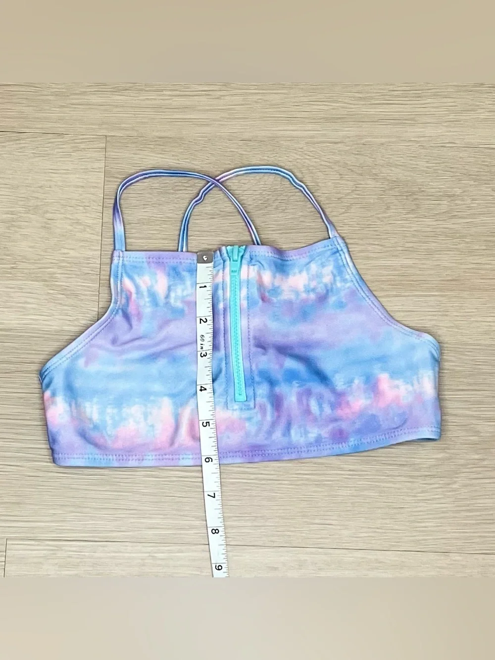Primark Kids Tie-Dye Two-Piece Swim Set - Pastel Blue & Pink - Size 8/9 Years